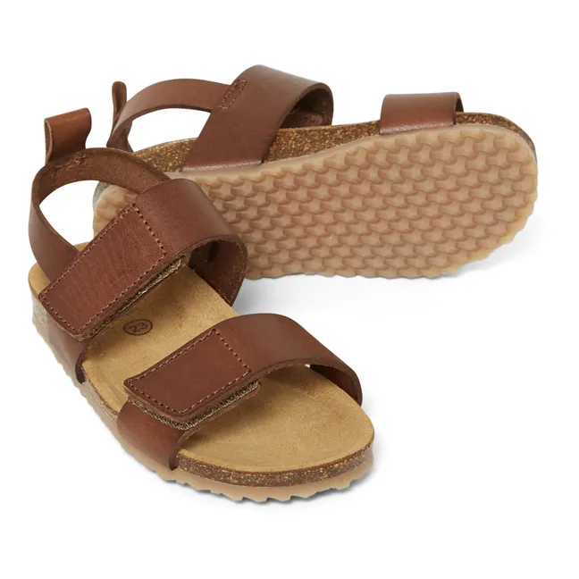 Two Con Me - Double Buckle Sandals | Caramel