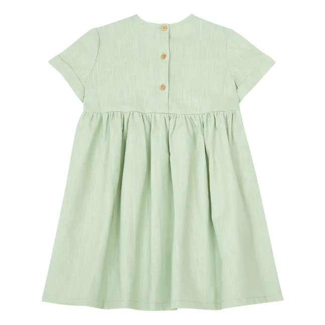 Vestido de ganchillo de lino | Salvia