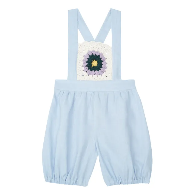 Salopette Lin Crochet | Bleu ciel