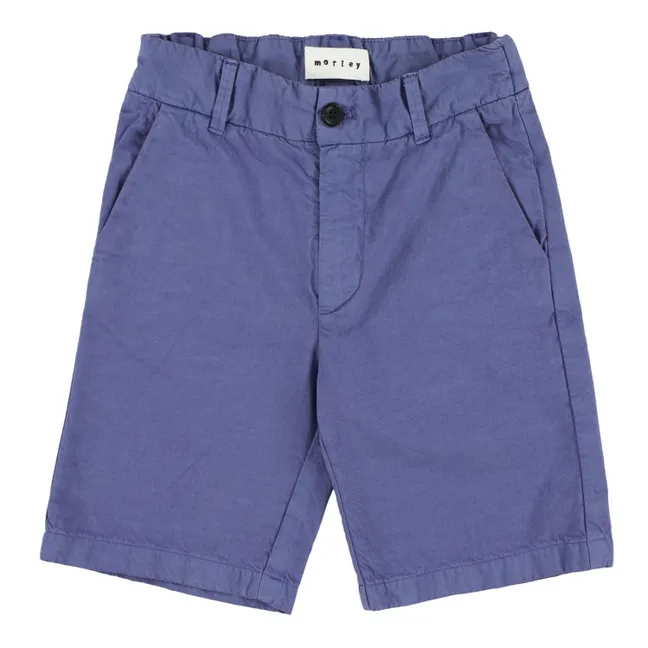 Pantalón corto de lino | Azul