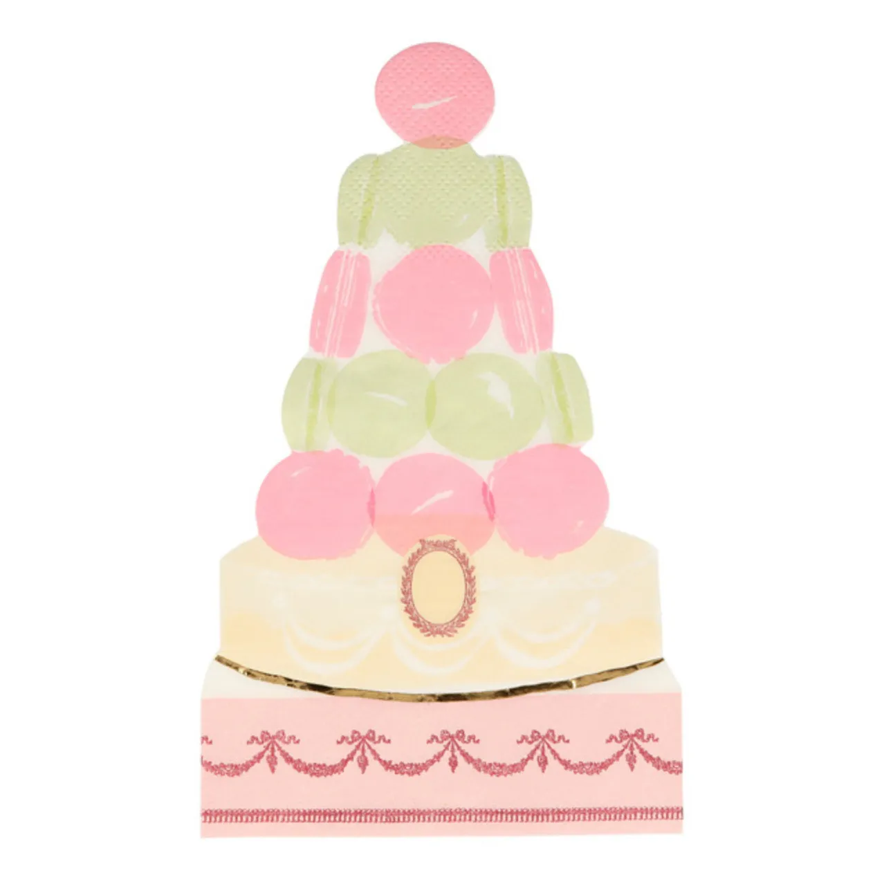 Meri Meri Multicoloured Macaron Pyramid Paper Napkins - Set Of 8