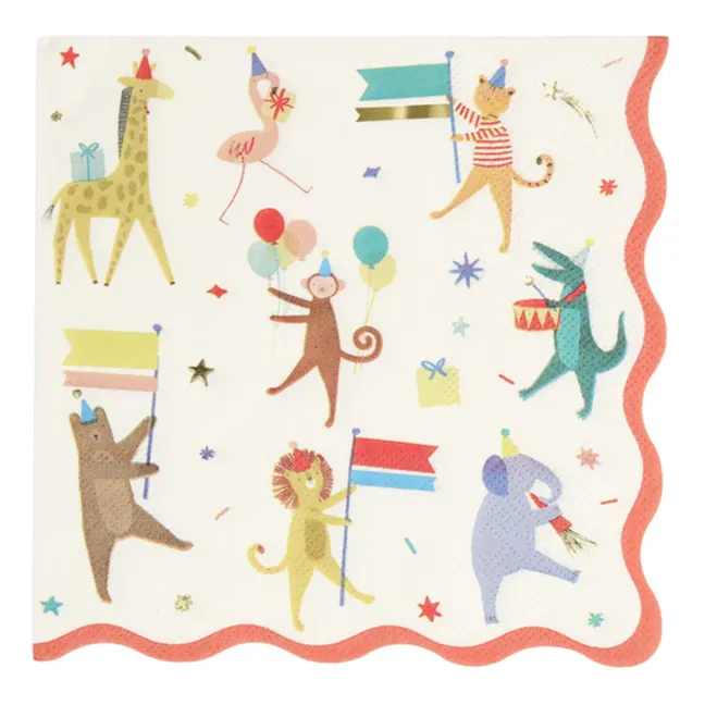 Animal Parade Paper Napkins - Set of 16