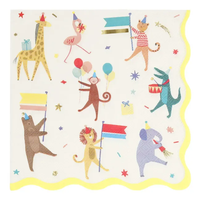 Animal Parade Paper Napkins - Set of 16