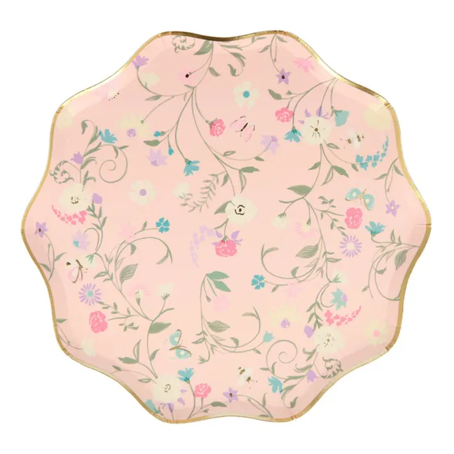 Ladurée small floral paper plates- Set of 8