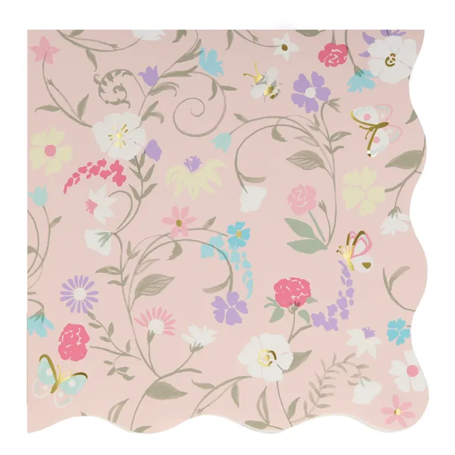 Petites serviettes en papier florales Ladurée - Set de 16