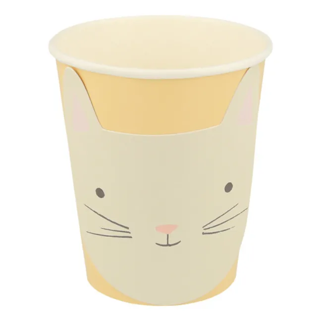 Gobelets Chat pastel - Set de 8