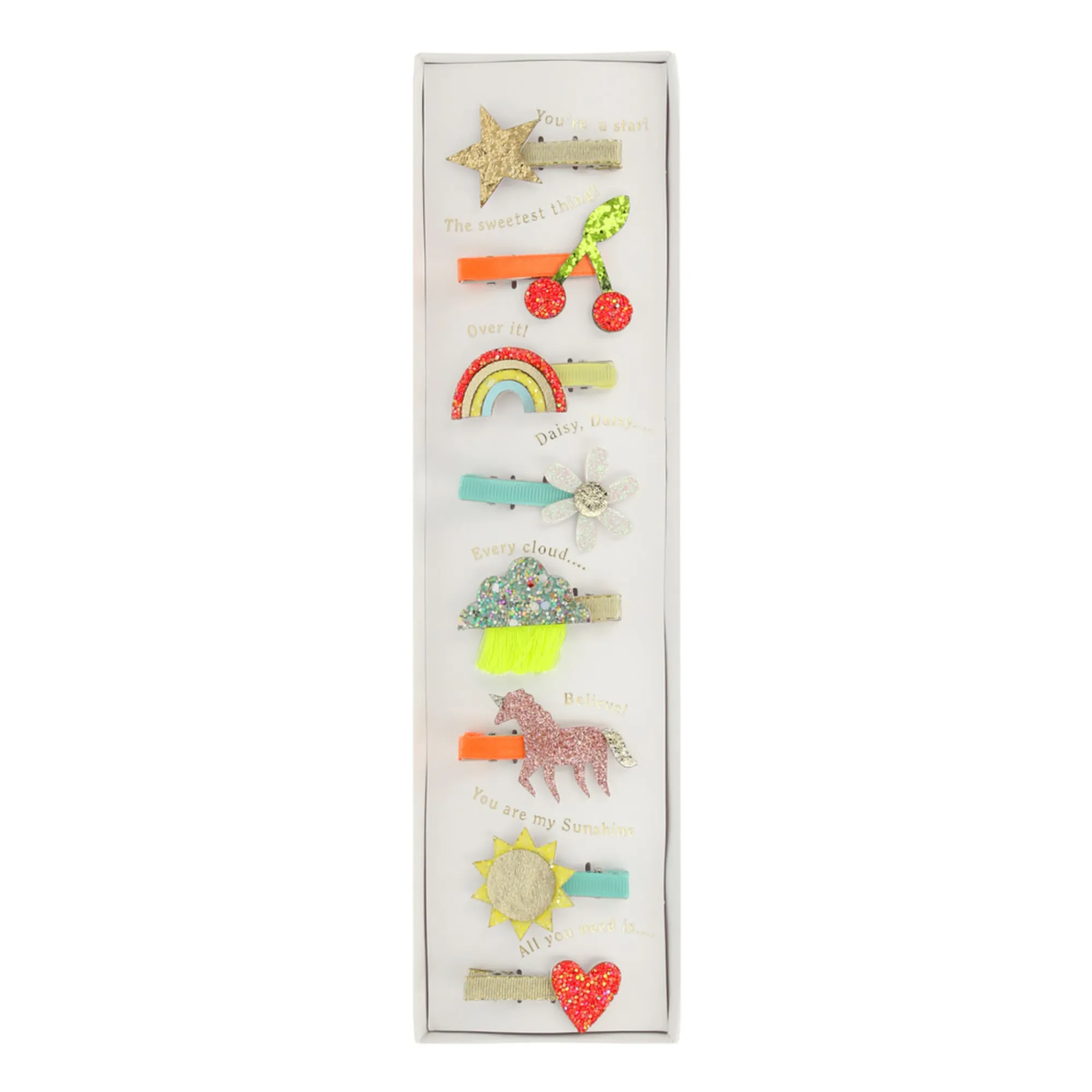 Meri Meri Multicoloured Icônes Hair Clips - Set Of 8