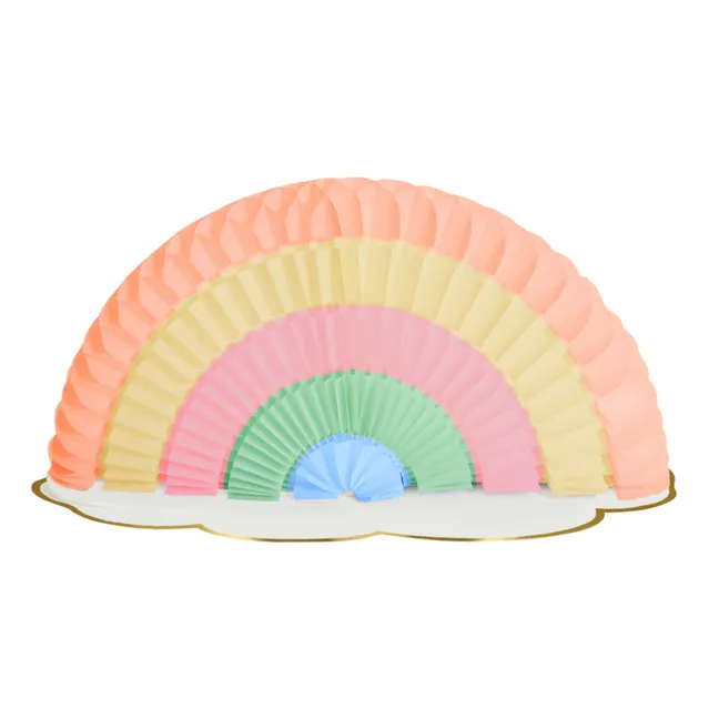 Regenbogen Bienenwaben-Deko - 3er-Set