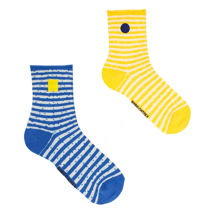 Lote de 2 pares de calcetines transparentes | Amarillo- Imagen del producto n°0