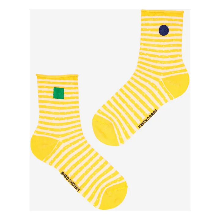 Lote de 2 pares de calcetines transparentes | Amarillo- Imagen del producto n°4