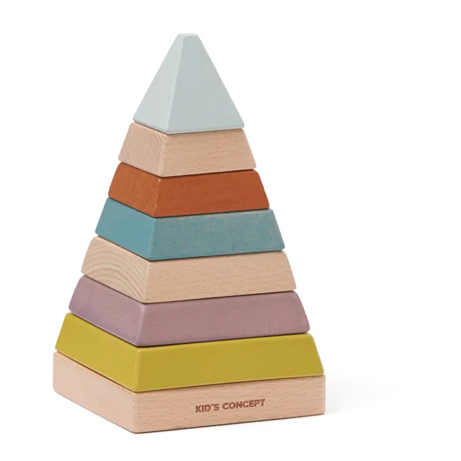 Pirámide apilable de madera