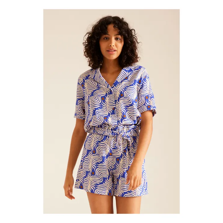 Camiseta Peyton Menorca Ramie | Azul- Imagen del producto n°1