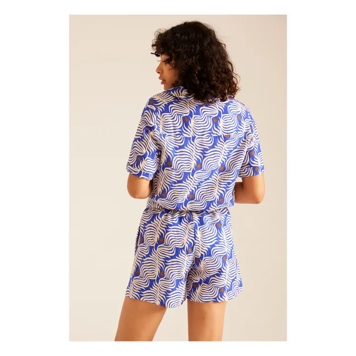 Camiseta Peyton Menorca Ramie | Azul- Imagen del producto n°3