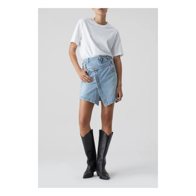 Falda vaquera cruzada | Mid Blue