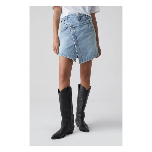 Falda vaquera cruzada | Mid Blue