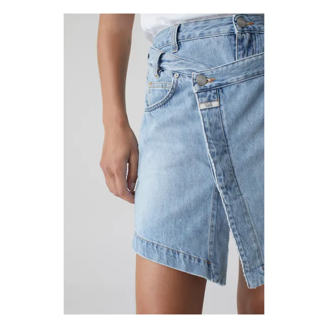 Falda vaquera cruzada | Mid Blue