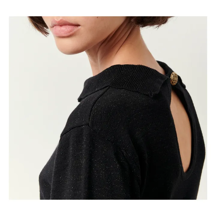 Pullover Greta | glänzendes Schwarz- Produktbild Nr. 1