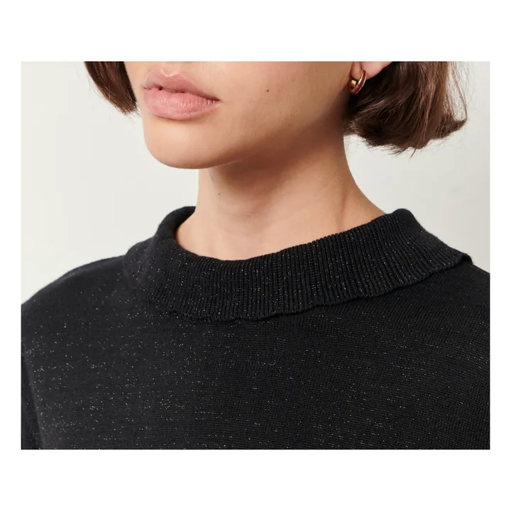 Pullover Greta | glänzendes Schwarz- Produktbild Nr. 3