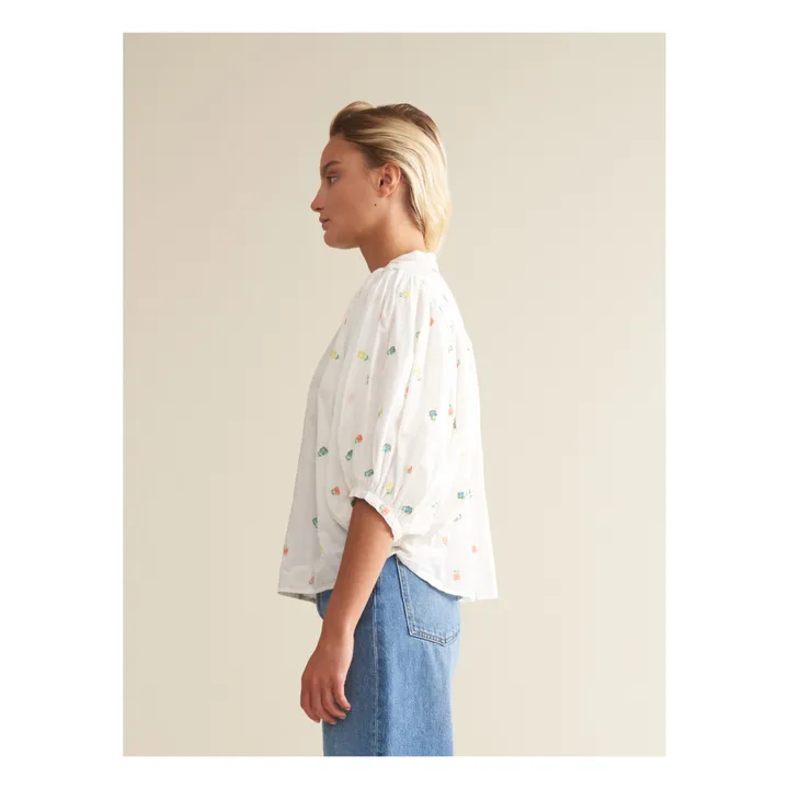 Ink Embroidered Blouse - Women's Collection | Ecru- Product image n°2