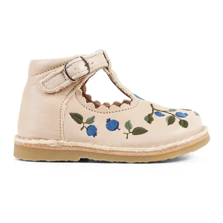 Embroidered T-Bar Mary Janes - Uniqua Capsule Collection | Cream- Product image n°0