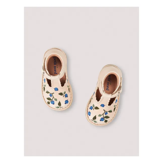 Embroidered T-Bar Mary Janes - Uniqua Capsule Collection | Cream