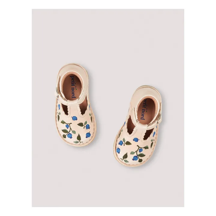 Embroidered T-Bar Mary Janes - Uniqua Capsule Collection | Cream- Product image n°2