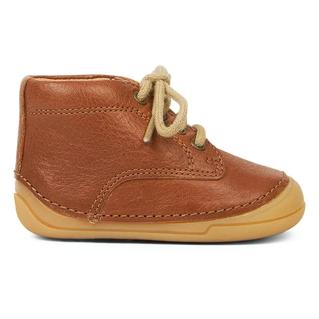 Bootie Lace-up Sneakers | Cognac