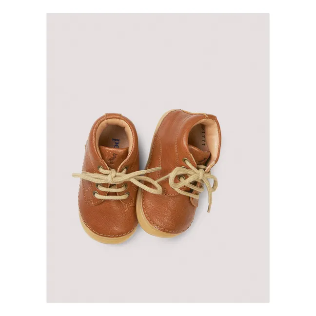 Bootie Lace-up Sneakers | Cognac