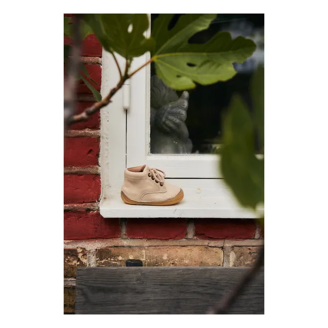 Bootie Lace-up Sneakers | Cream