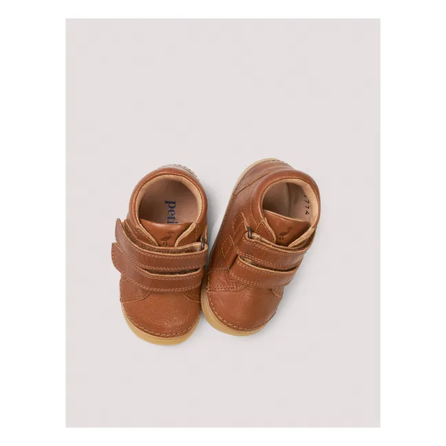 Mini Bootie Velcro Sneakers | Cognac