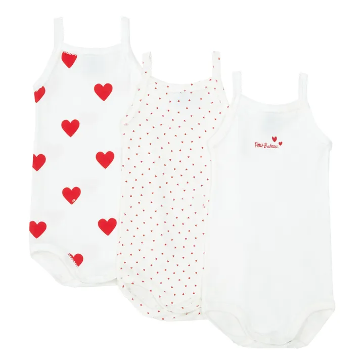 Lot 3 Bodies à Bretelles Coton Bio | Ecru- Image produit n°0