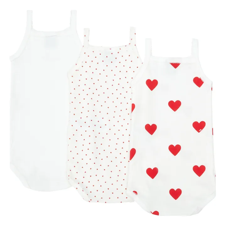 Lot 3 Bodies à Bretelles Coton Bio | Ecru- Image produit n°2