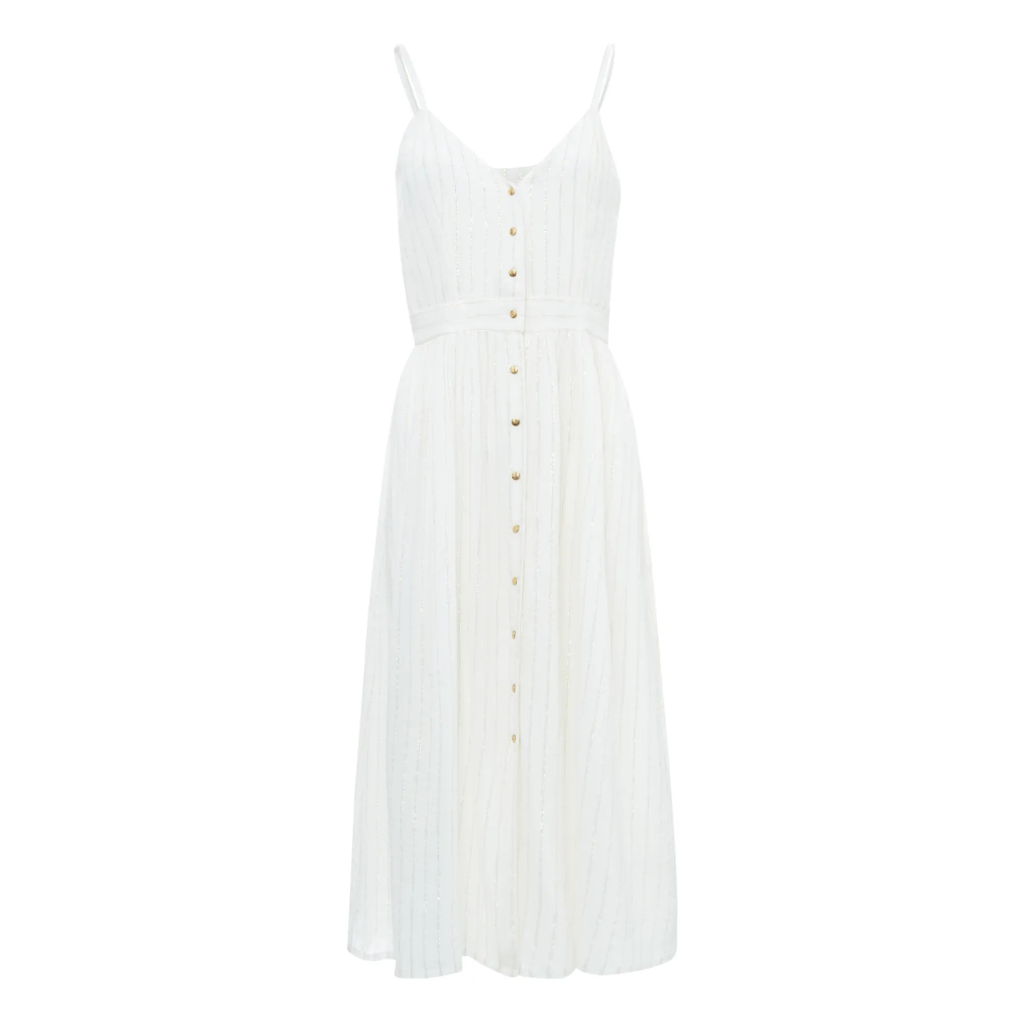 Louis Louise Ecru Erynette Lurex Strappy Dress