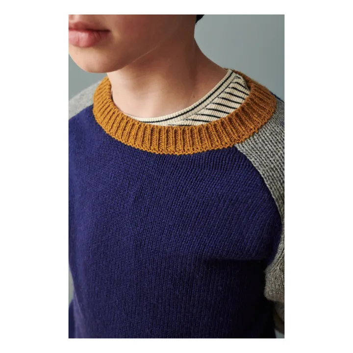 Jersey de lana merina Poa | Azul- Imagen del producto n°3