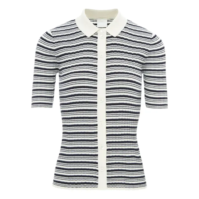 Polo Maille Fine Coton Bio - Collection Femme | Ecru