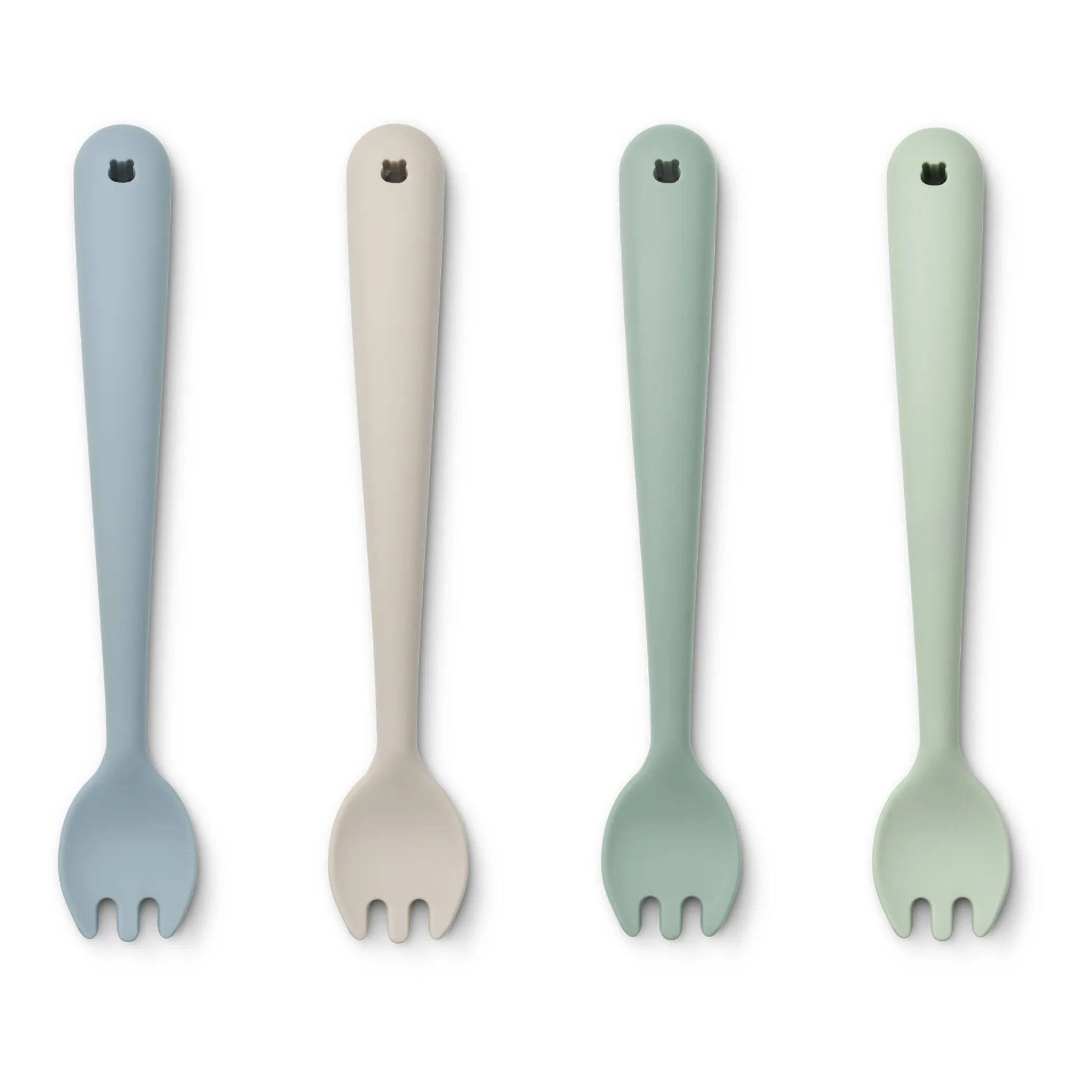 Liewood Mint Green Silicone Forks - Set Of 4