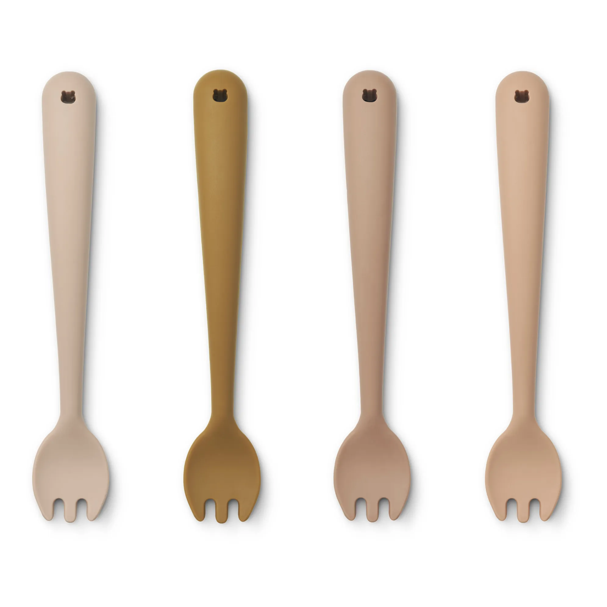 Liewood Pale Pink Silicone Forks - Set Of 4