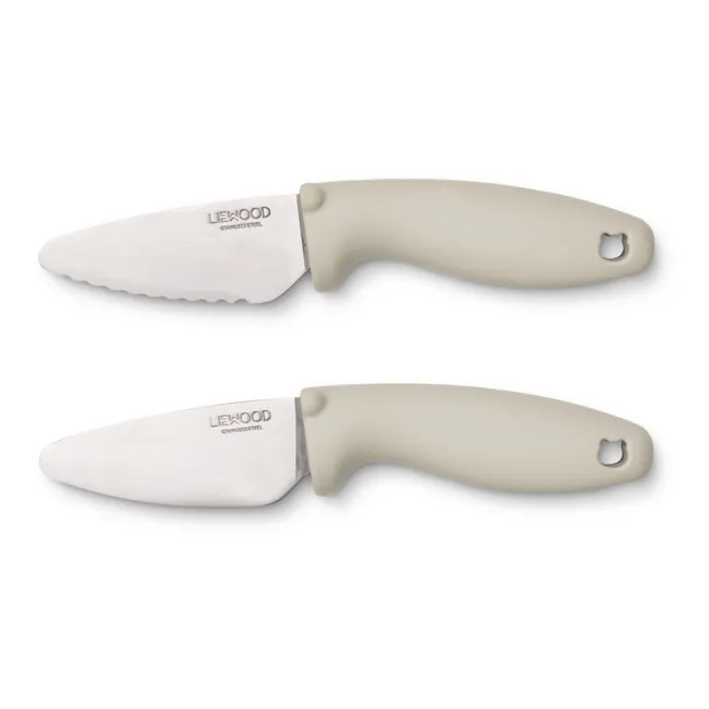 Couteaux en inox Perry - Set de 2 | Beige