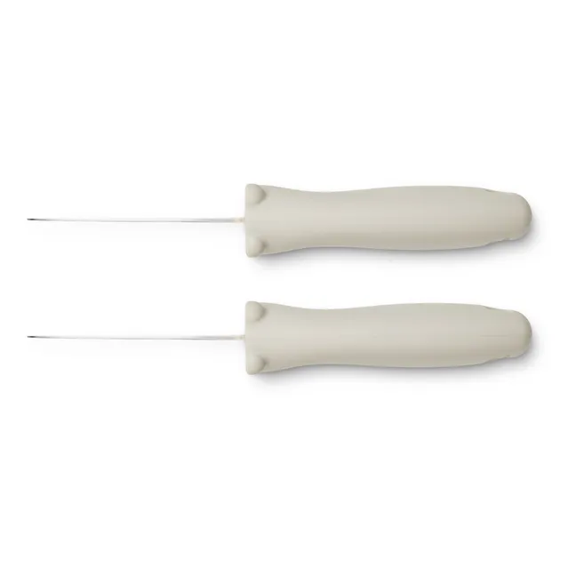 Couteaux en inox Perry - Set de 2 | Beige