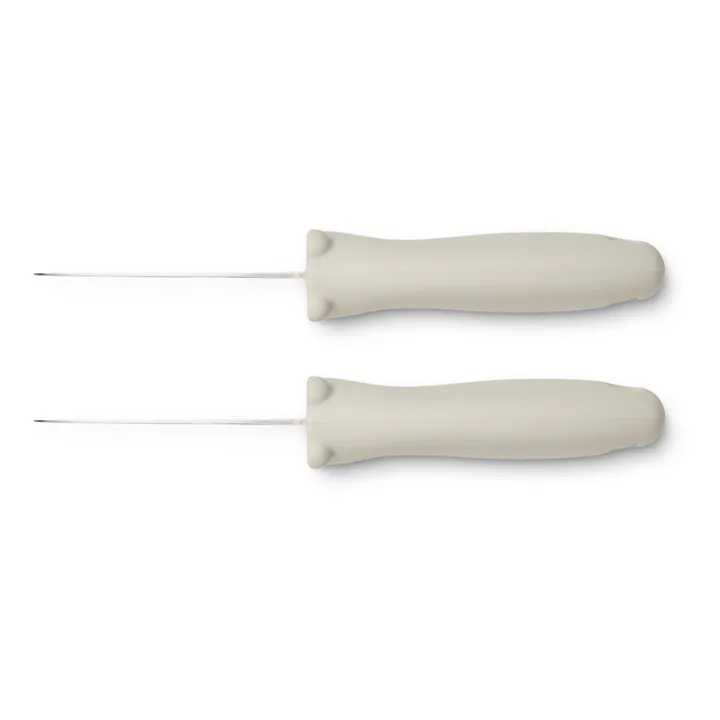 Couteaux en inox Perry - Set de 2 | Beige- Image produit n°2
