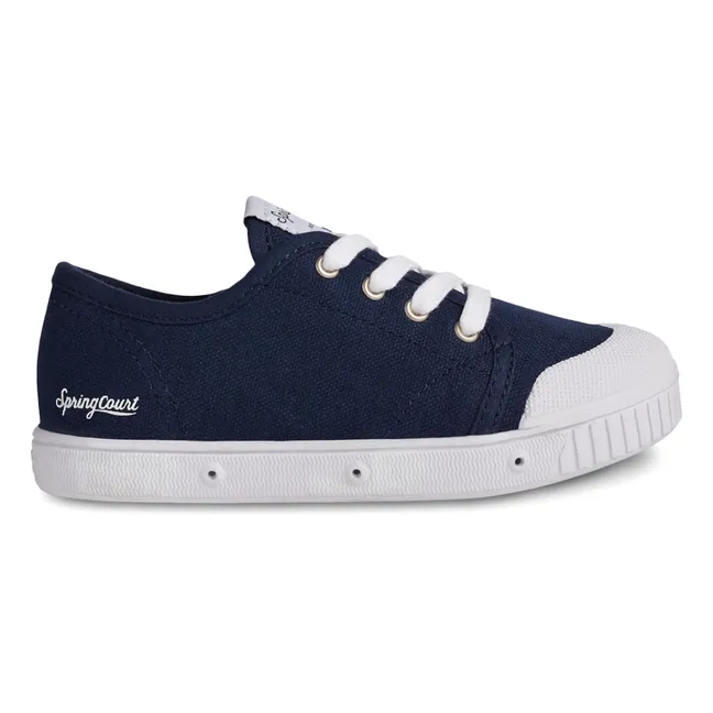 Scarpe da ginnastica basse in tela con cerniera G2 | Blu marino