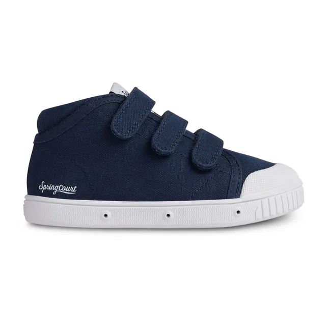 hohe Sneakers mit Schnürsenkel B2 Canvas | Navy