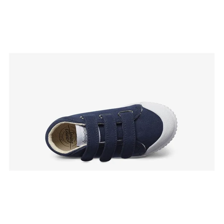 Zip B2 Canvas Highrise Sneakers | Navy blue- Product image n°1