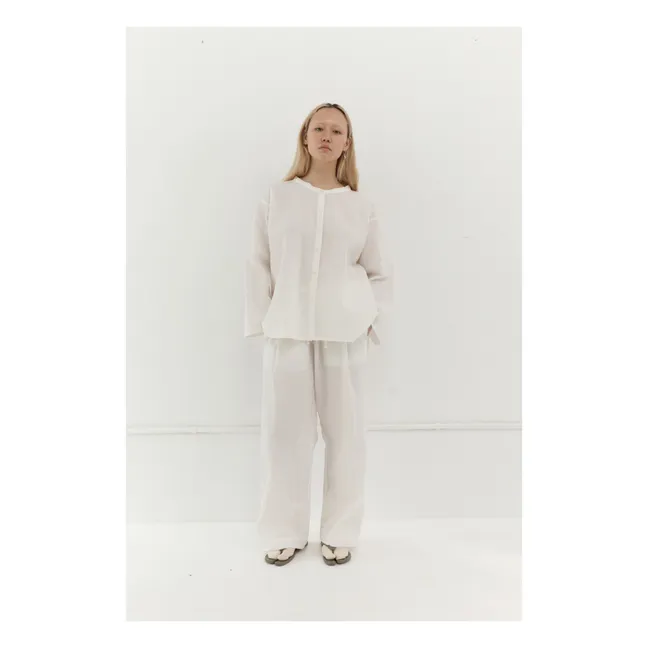 Relax Seersucker Organic Cotton Outfit | White