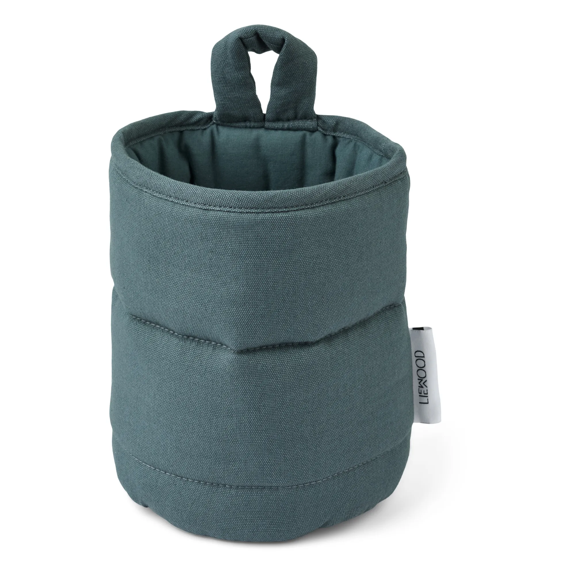 Liewood Grey Blue Faye Organic Cotton Storage Basket