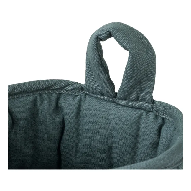 Faye Organic Cotton Storage Basket | Grey blue