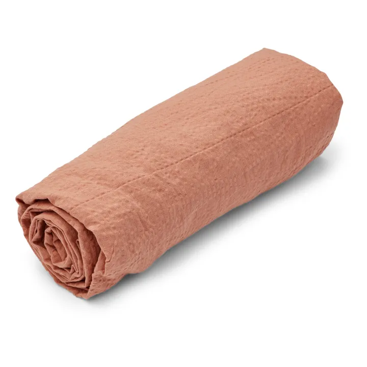 Housse pour matelas à langer en coton bio Cliff | Rose pâle- Image produit n°1