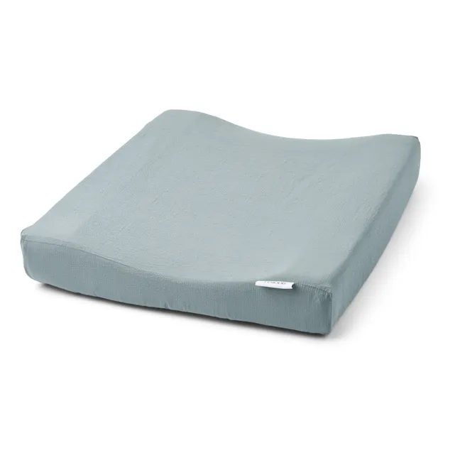 Cliff Organic Cotton Changing Mat Cover | Grey blue
