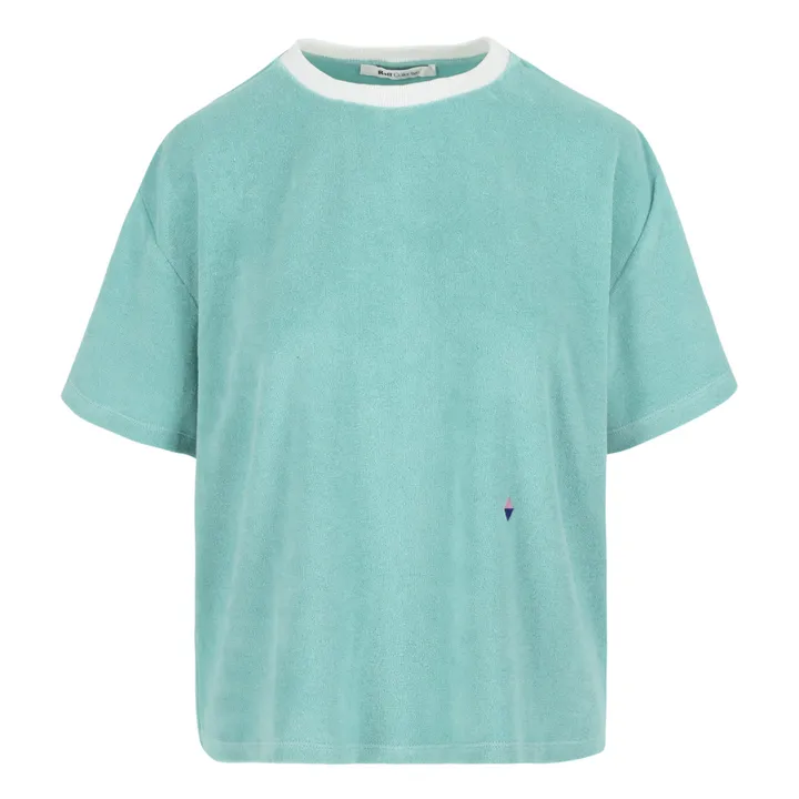 Organic Cotton Terry Cloth T-shirt | Mint Green- Product image n°0