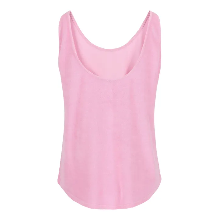 Lie Organic Cotton Terry Cloth Tank Top | Pink- Product image n°1